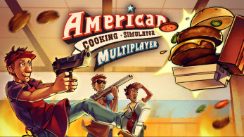 American Cooking Simulator: Multiplayer features a chaotic kitchen where precision shooting flips burgers in midair